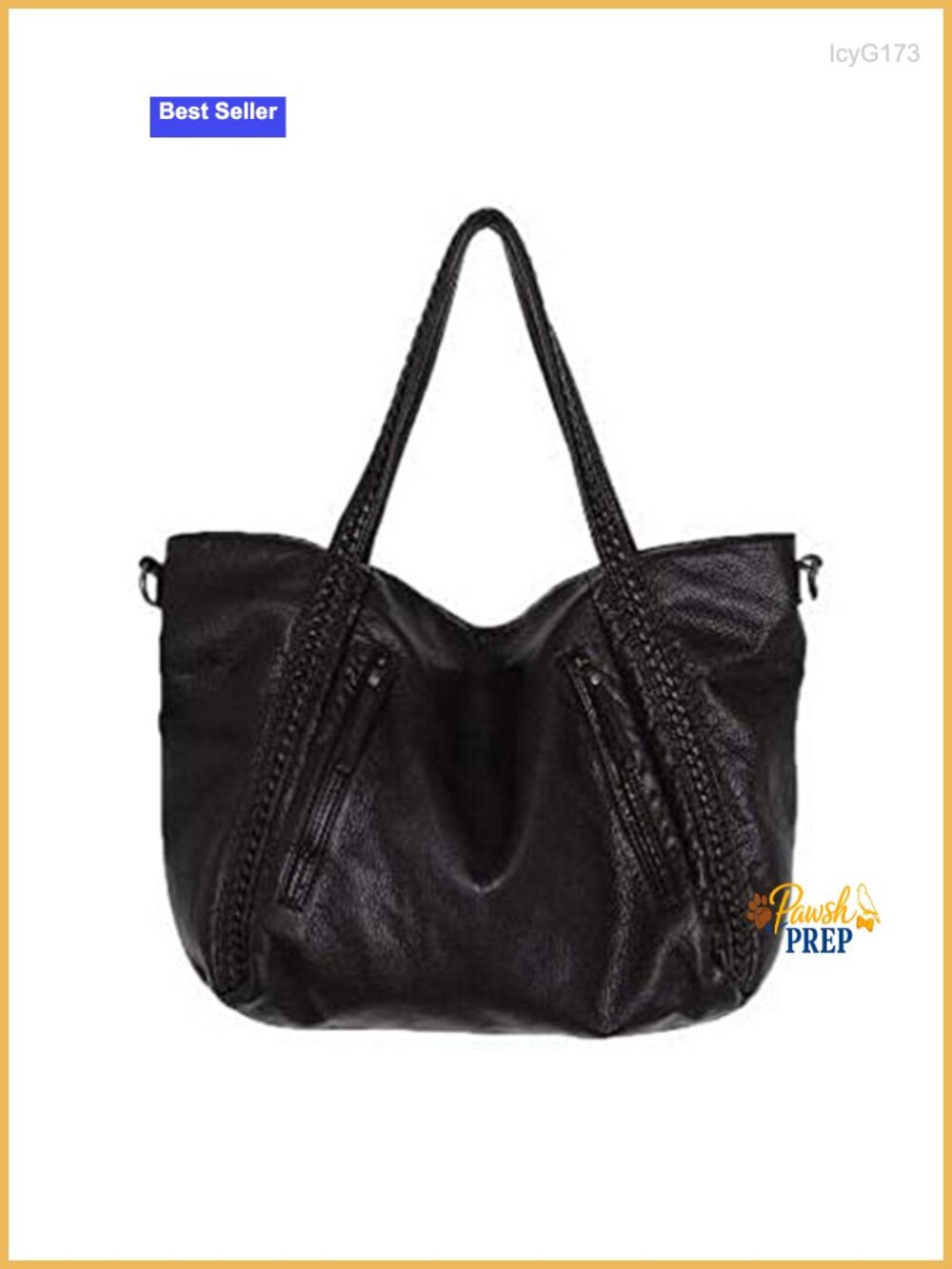 Large Slouchy Hobo Tote Bag Soft Faux Leather Oversized Handbag Multi-Pockets